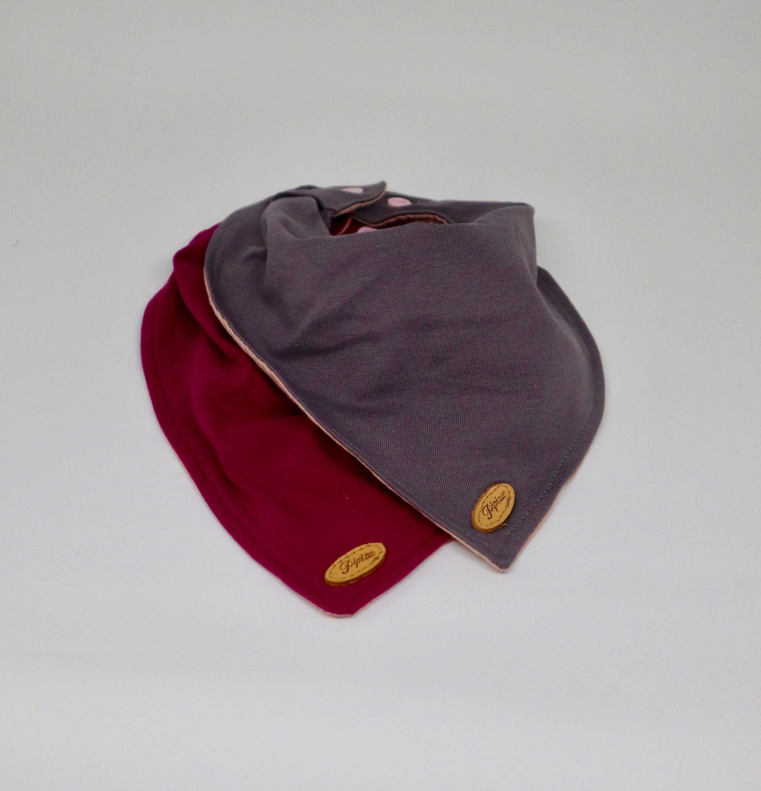 2-er Set Dreieckstücher BIO rosé