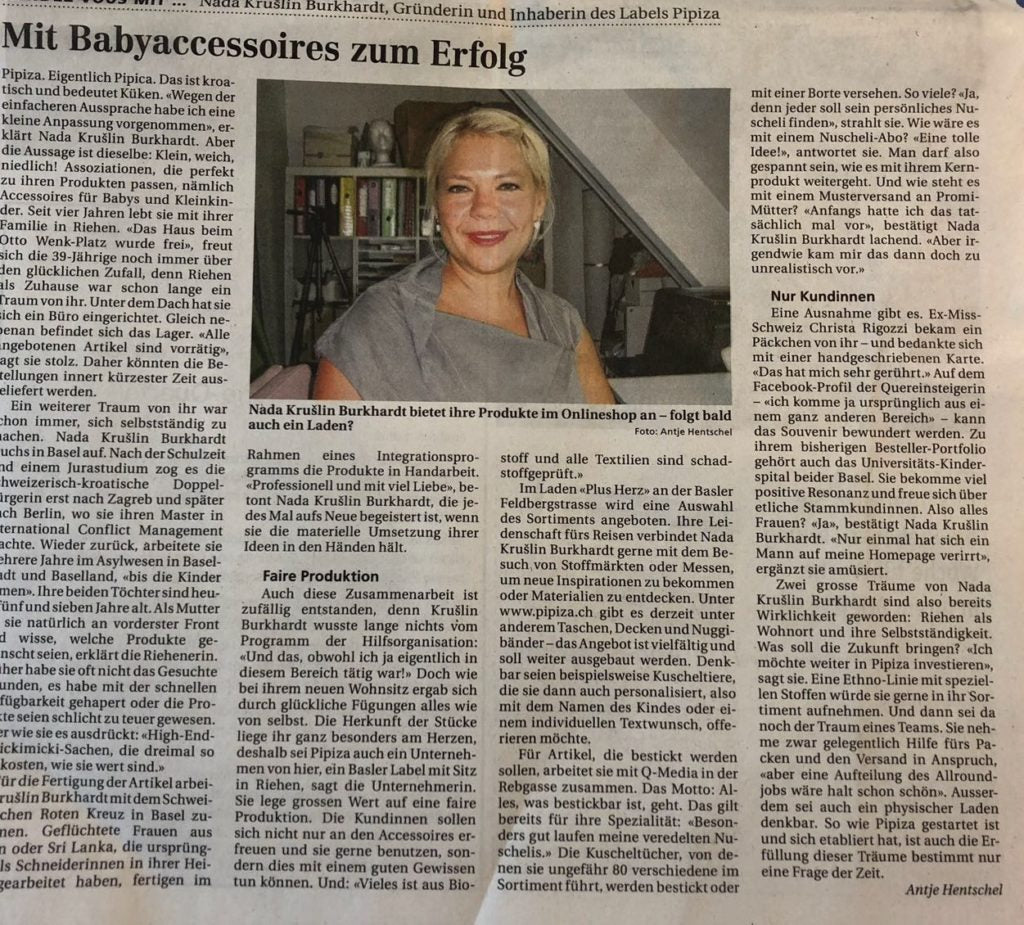 Media report 2018 – 24.8.2018 Riehener Zeitung